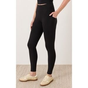NEW Pact Women's Organic On The Go-to Pocket Leggings S Black WB1-W1K